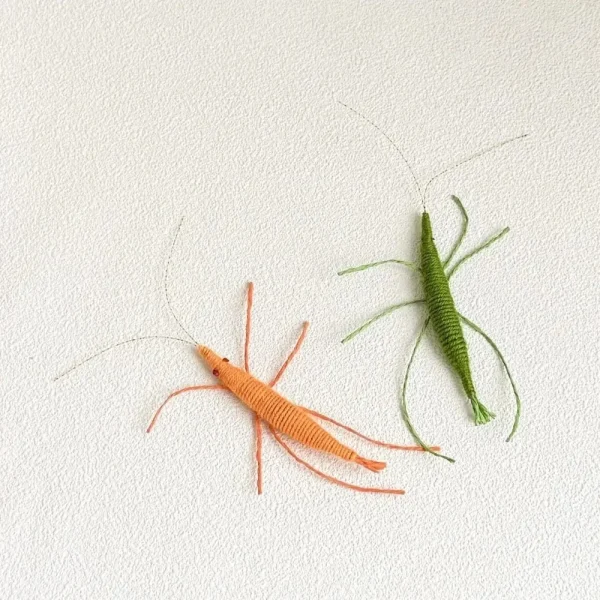 Crevettes tricotées à l'herbe à chat