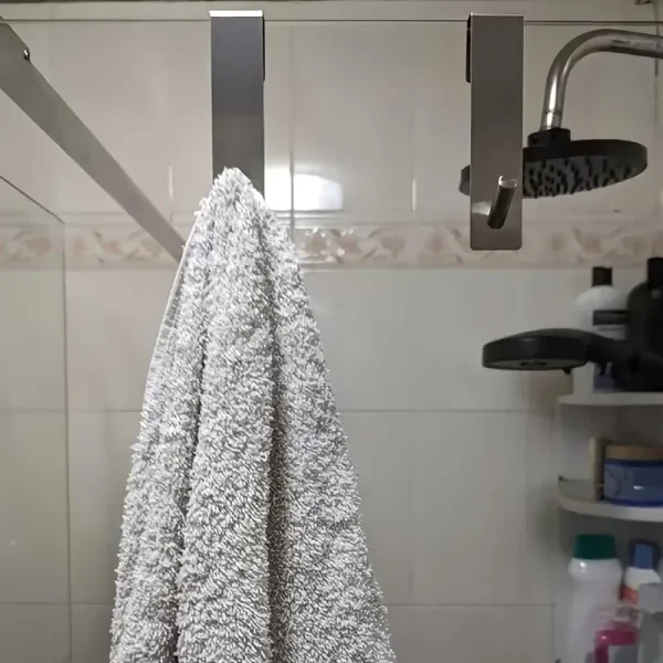 Crochet de porte de douche en acier inoxydable