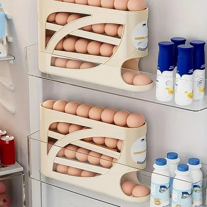Distributeurs d'œufs dans la porte du réfrigérateur