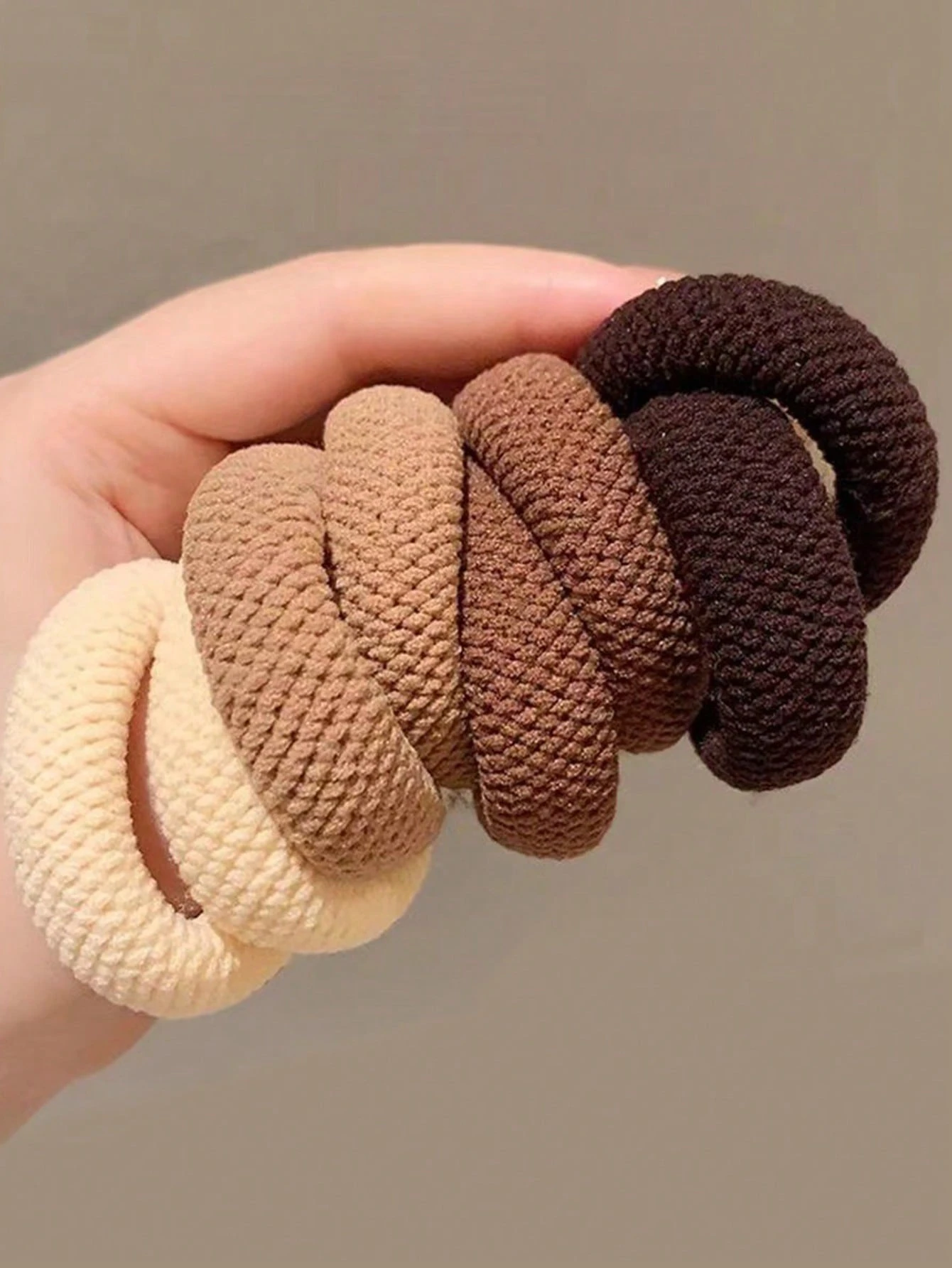 Élastiques à cheveux épais texturés, lot de 5 ou 10