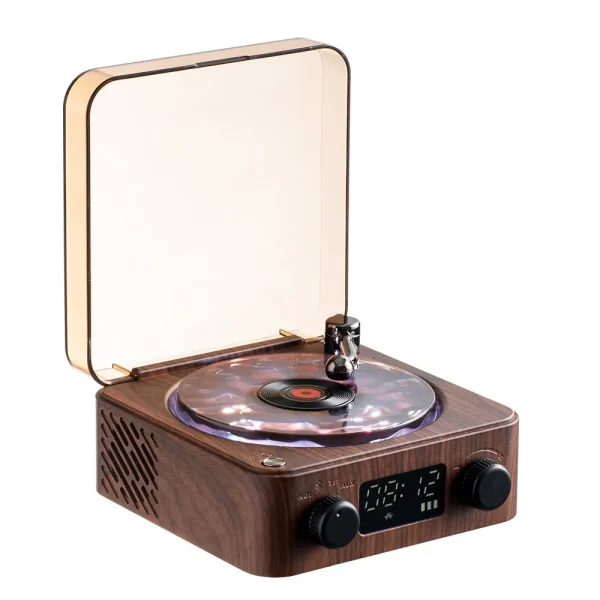 Enceinte Bluetooth tourne-disque rétro