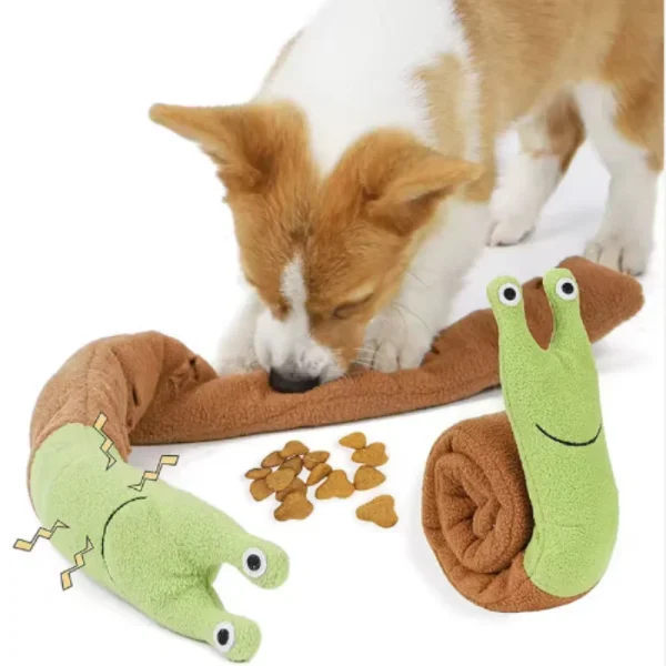 Escargot de fouille en peluche pour chien
