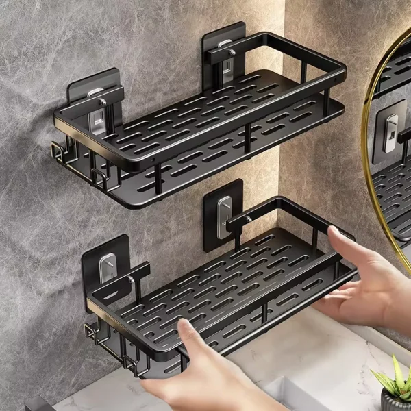 Étagère de douche en aluminium, rectangulaire ou d'angle
