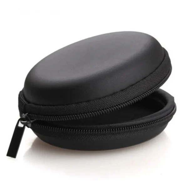 Étui rond zippé pour écouteurs