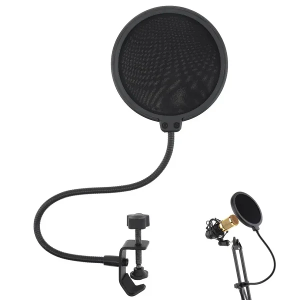 Filtre anti-pop rond à pince