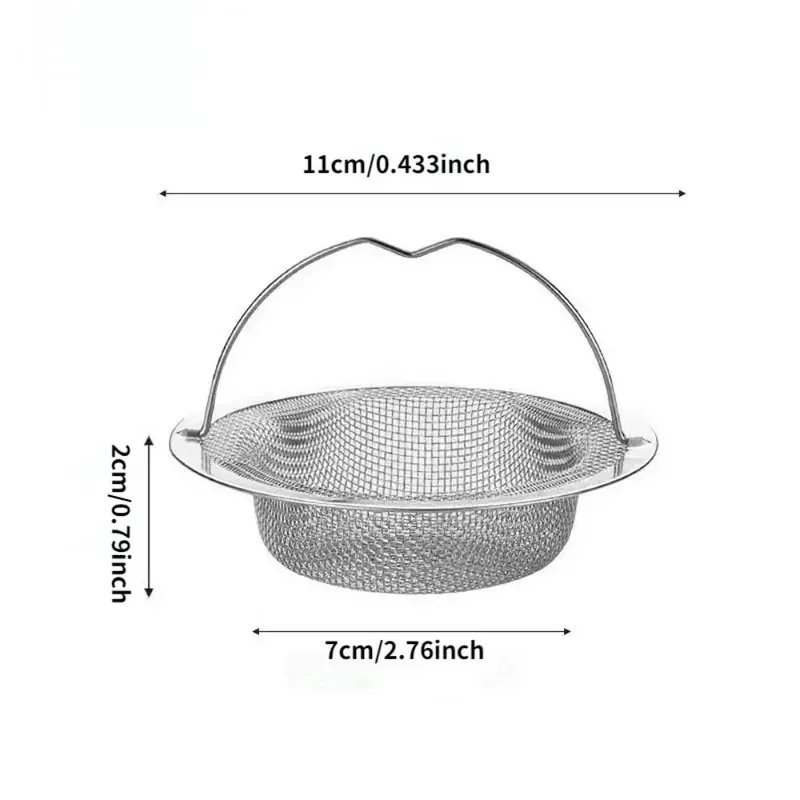 Dimensions du filtre d'évier : 11 cm et 7 cm