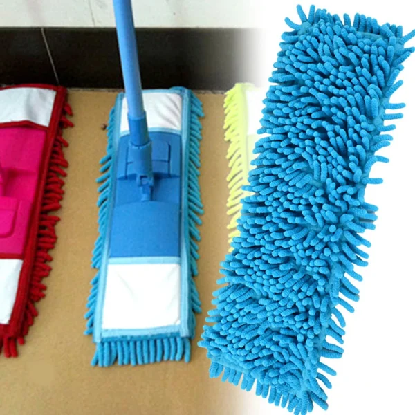 Franges chenille pour balai à plat, 40 × 12 cm