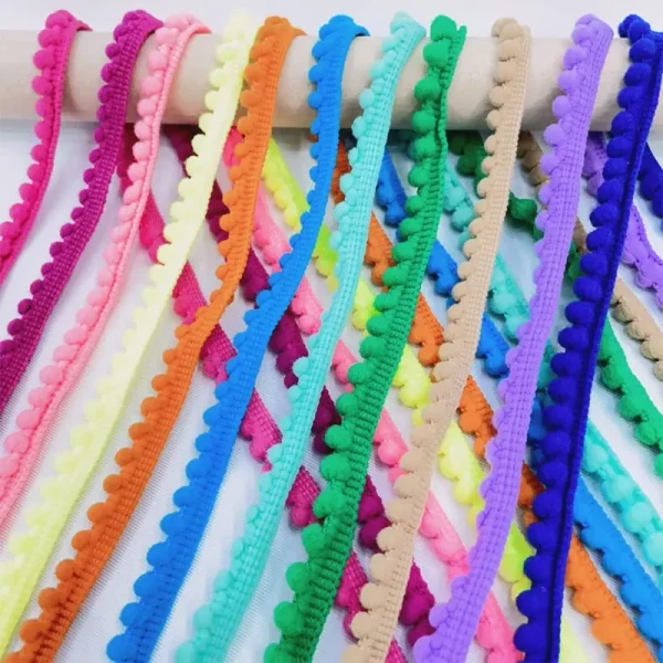 Galon à mini pompons 10 mm, 5 ou 10 m