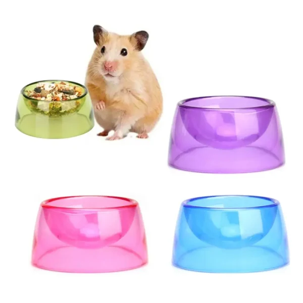 Gamelle de hamster en plastique translucide