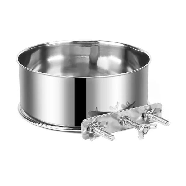 Gamelle inox à fixer sur cage