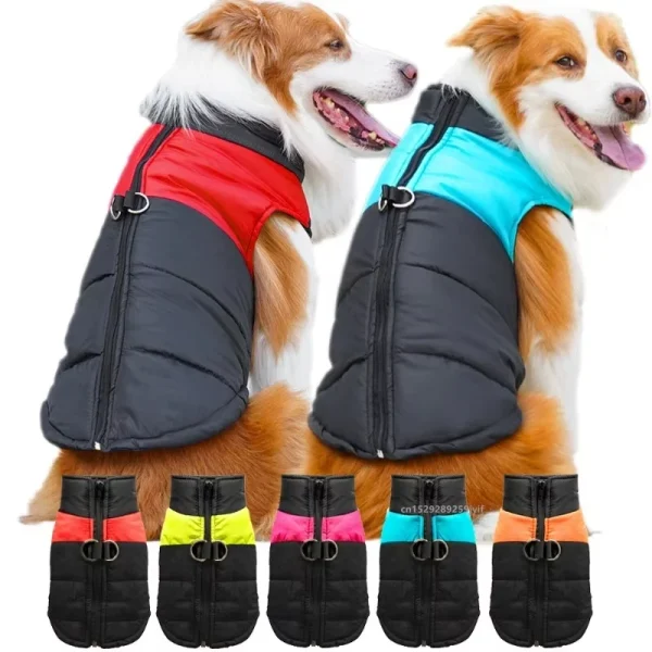 Gilet imperméable zippé pour chien