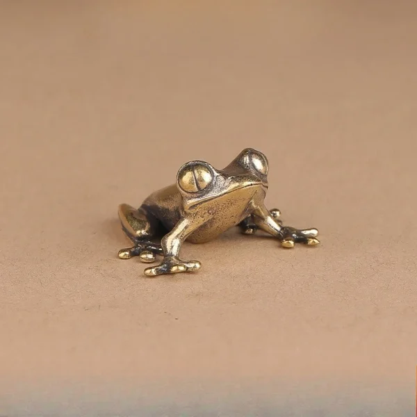 Grenouille miniature en laiton, 2,7 cm