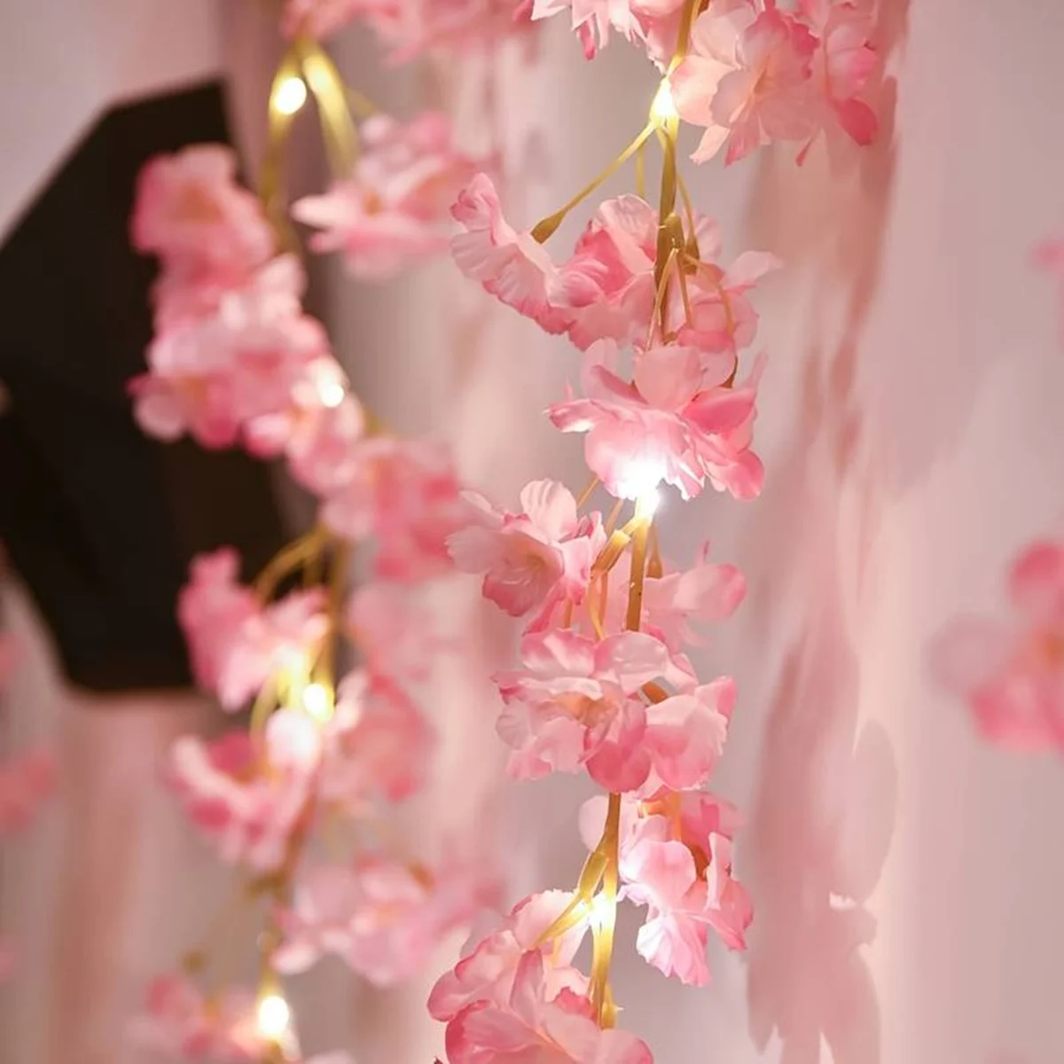 Détail des fleurs et des LED