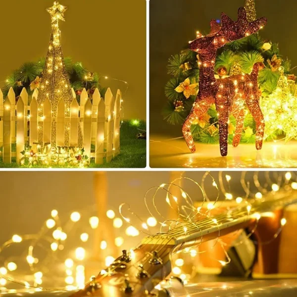 Guirlandes sur des décors de Noël
