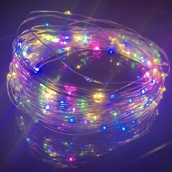 Guirlande micro-LED multicolore enroulée