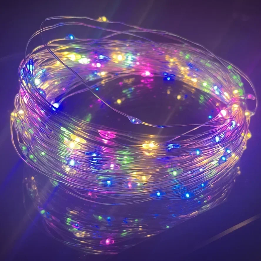 Guirlande micro-LED multicolore enroulée