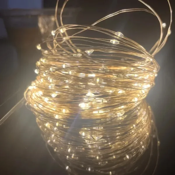 Guirlande micro-LED fil de cuivre USB avec télécommande, 1 à 20 m