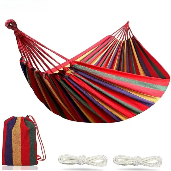 Hamac en toile de coton rayée 240 cm