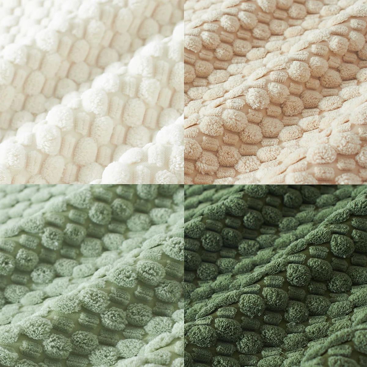 Détail de la maille gaufrée