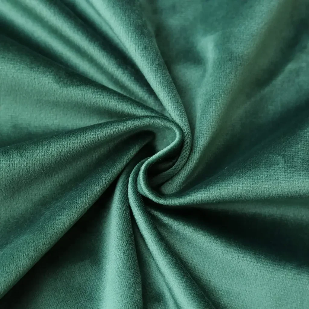 Velours vert en gros plan