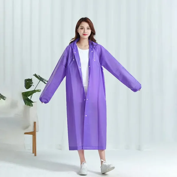 Imperméable long à capuche en EVA