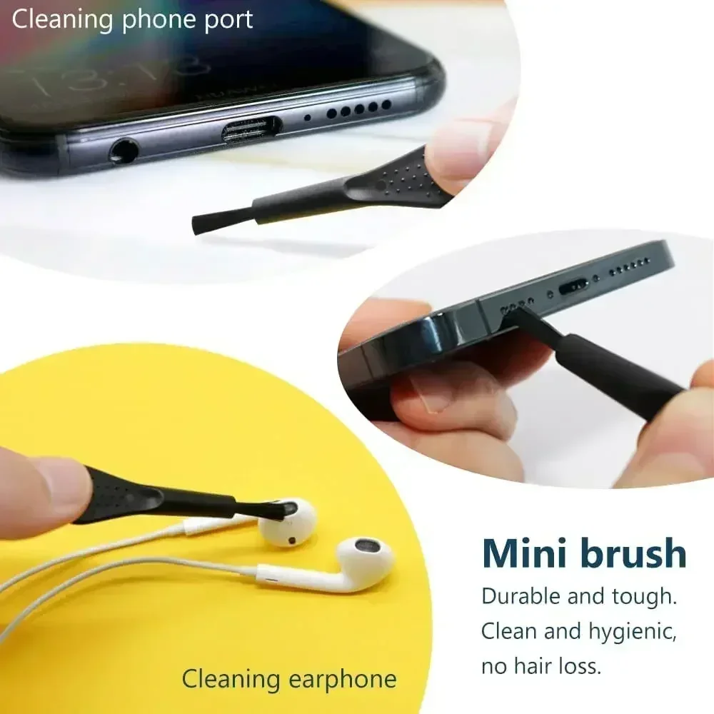 Nettoyage du port de charge et des écouteurs à la brosse