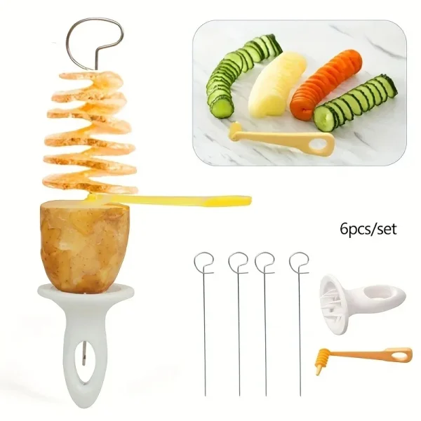 Kit de 6 pièces pour pommes de terre en spirale