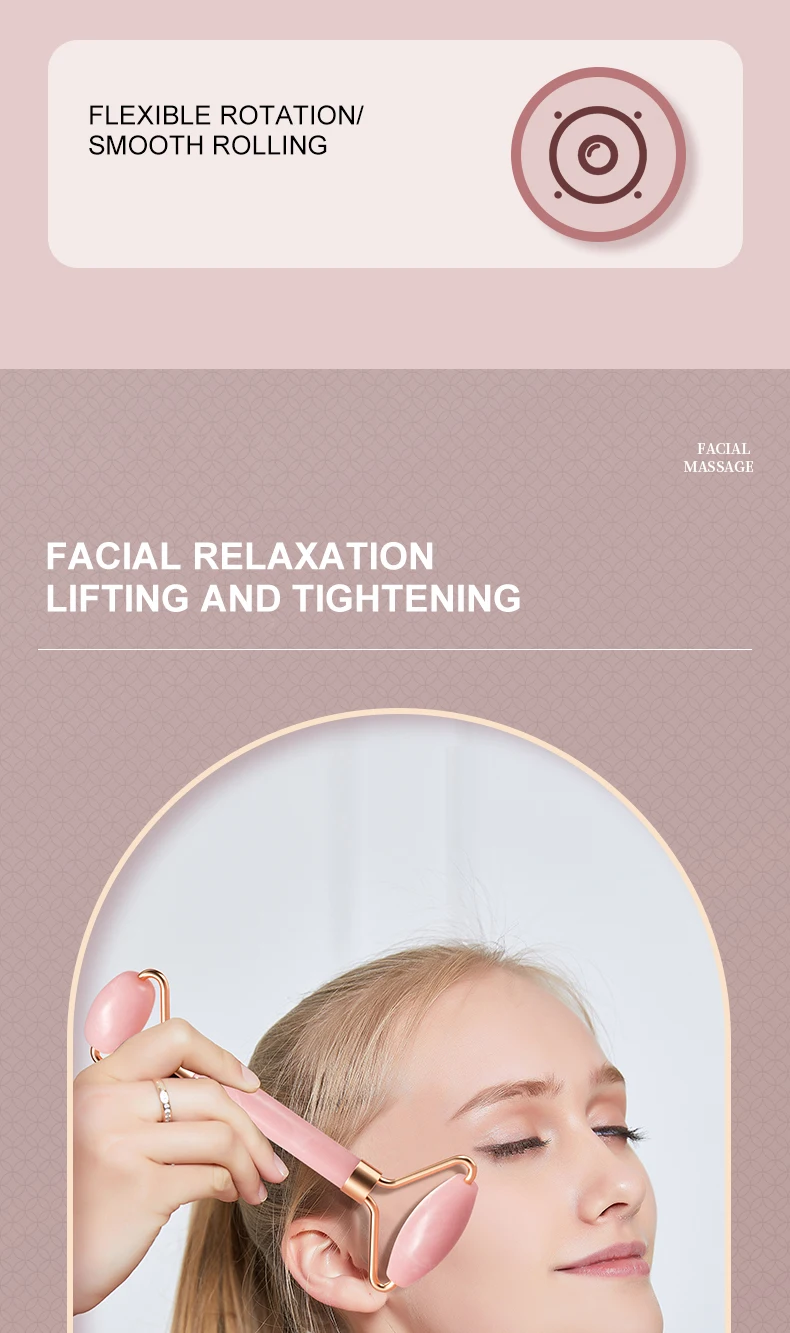 Utilisation du rouleau sur le visage
