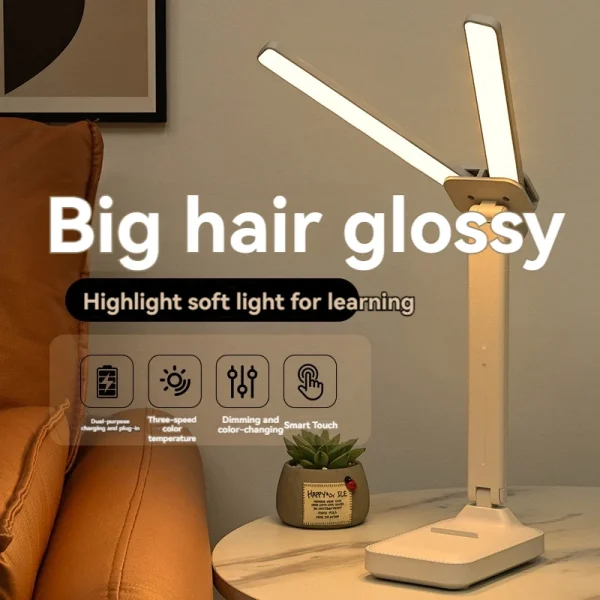 Lampe à double tête dépliée