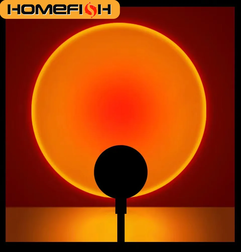Projection d'un coucher de soleil sur un mur