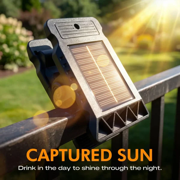 Panneau solaire de la lampe à pince