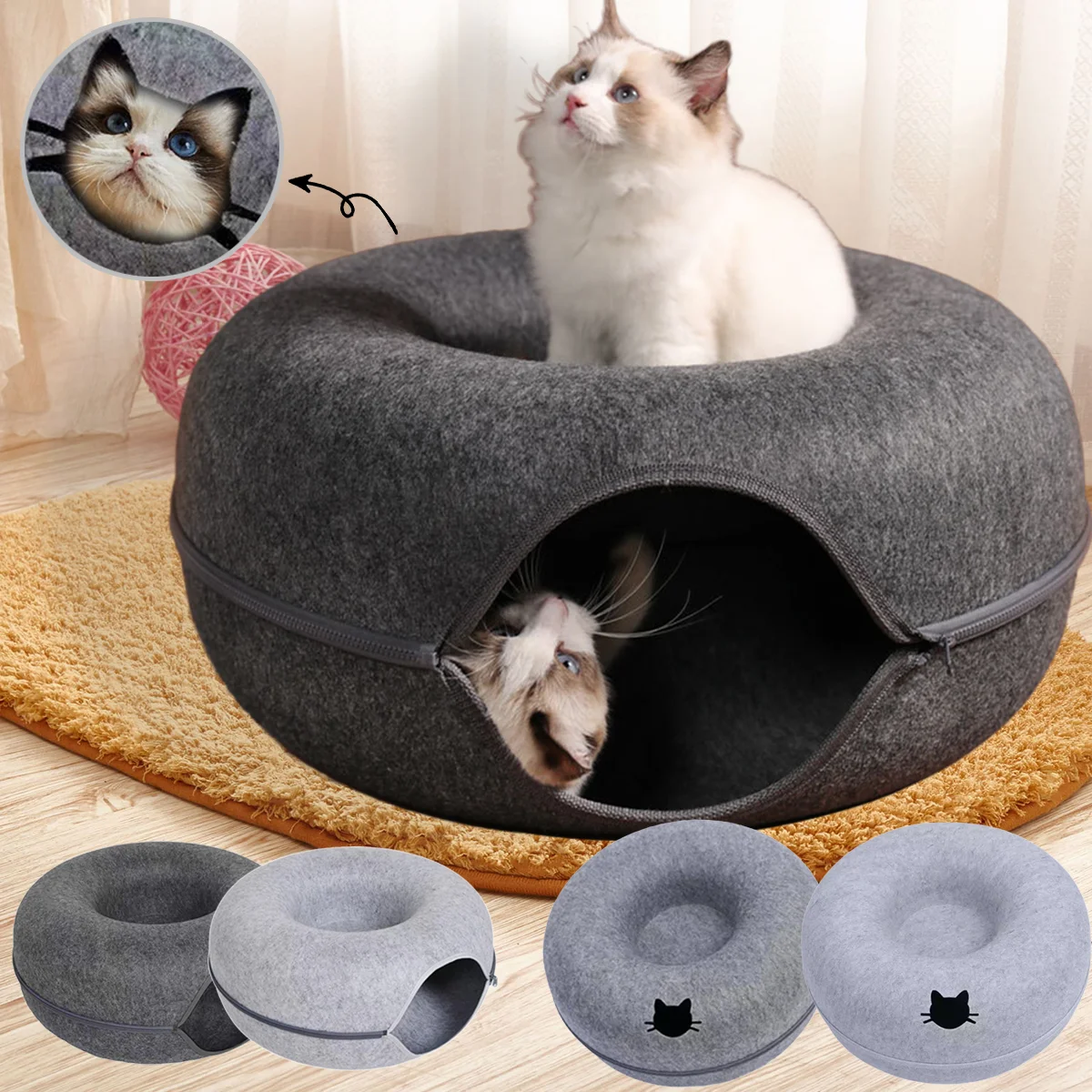 Chats dans le donut