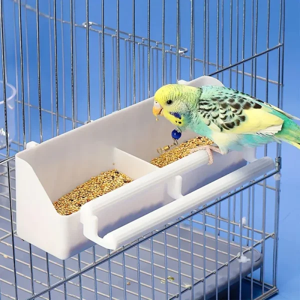 Mangeoire double à accrocher pour cage d'oiseau