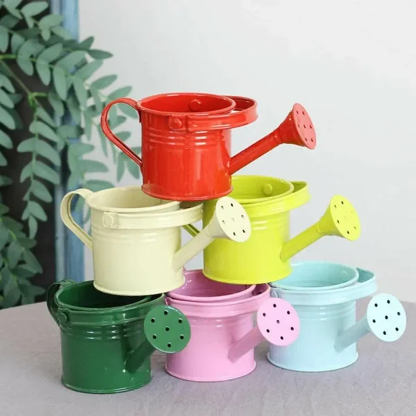 Mini arrosoir en métal laqué, 6 coloris