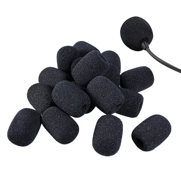 Mini bonnettes en mousse pour micro-casque, lot de 10