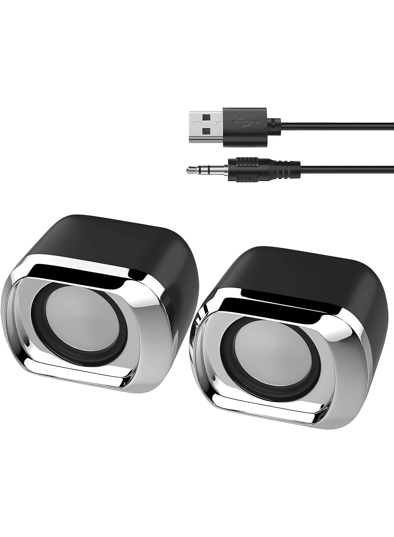 Paire de mini enceintes USB pour ordinateur