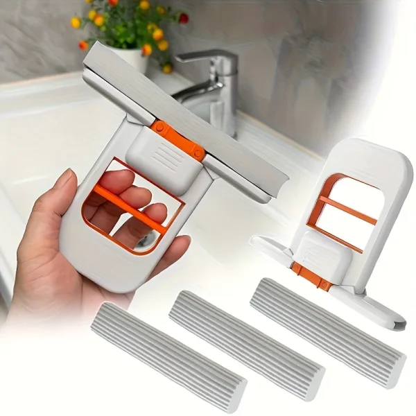 Mini raclette éponge auto-essorante pour plan de travail