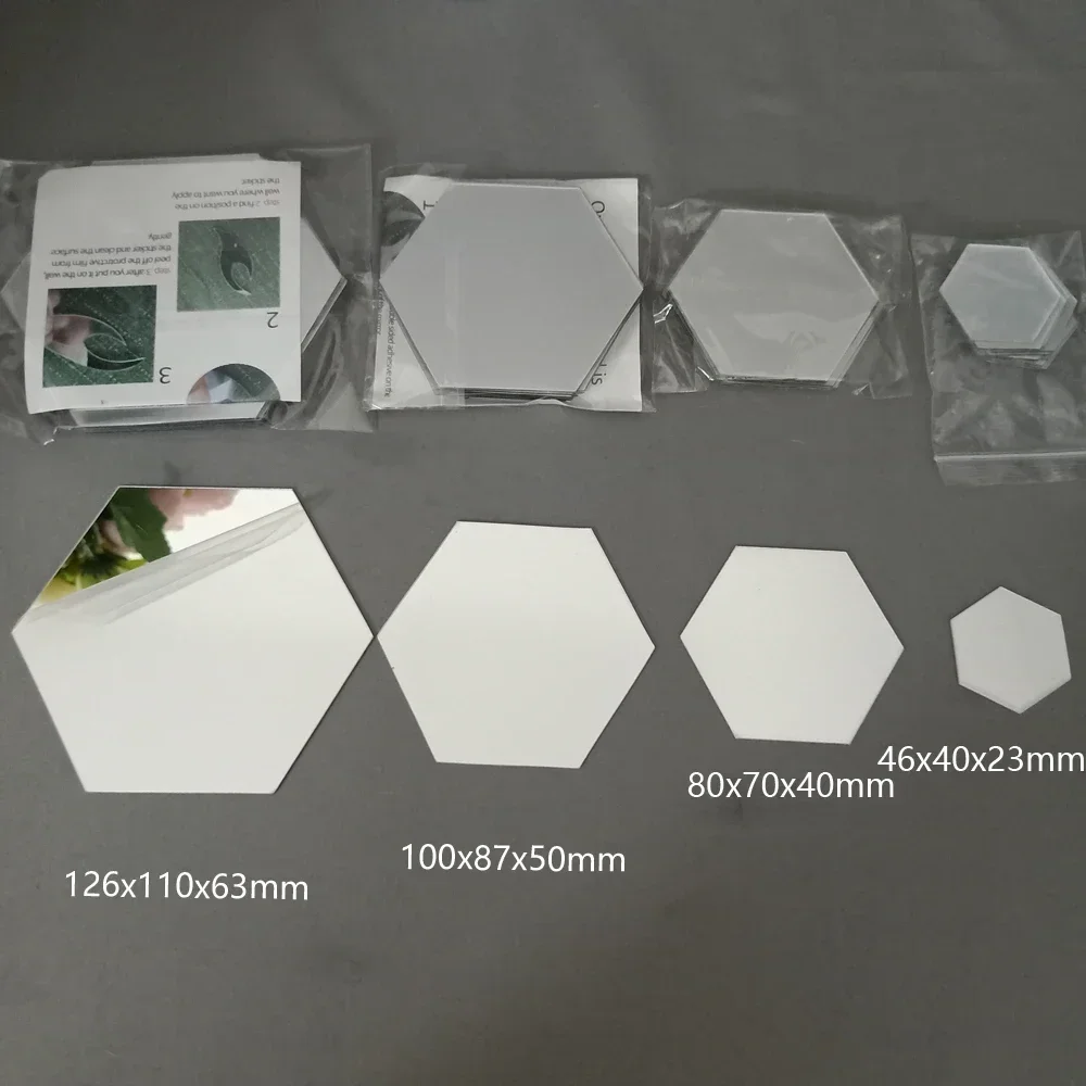 Les cinq tailles d'hexagones