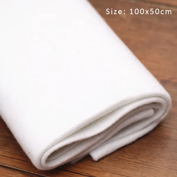 Molleton thermocollant blanc, 50 × 100 cm