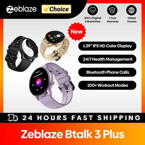 Montre Zeblaze Btalk 3 Plus en trois coloris