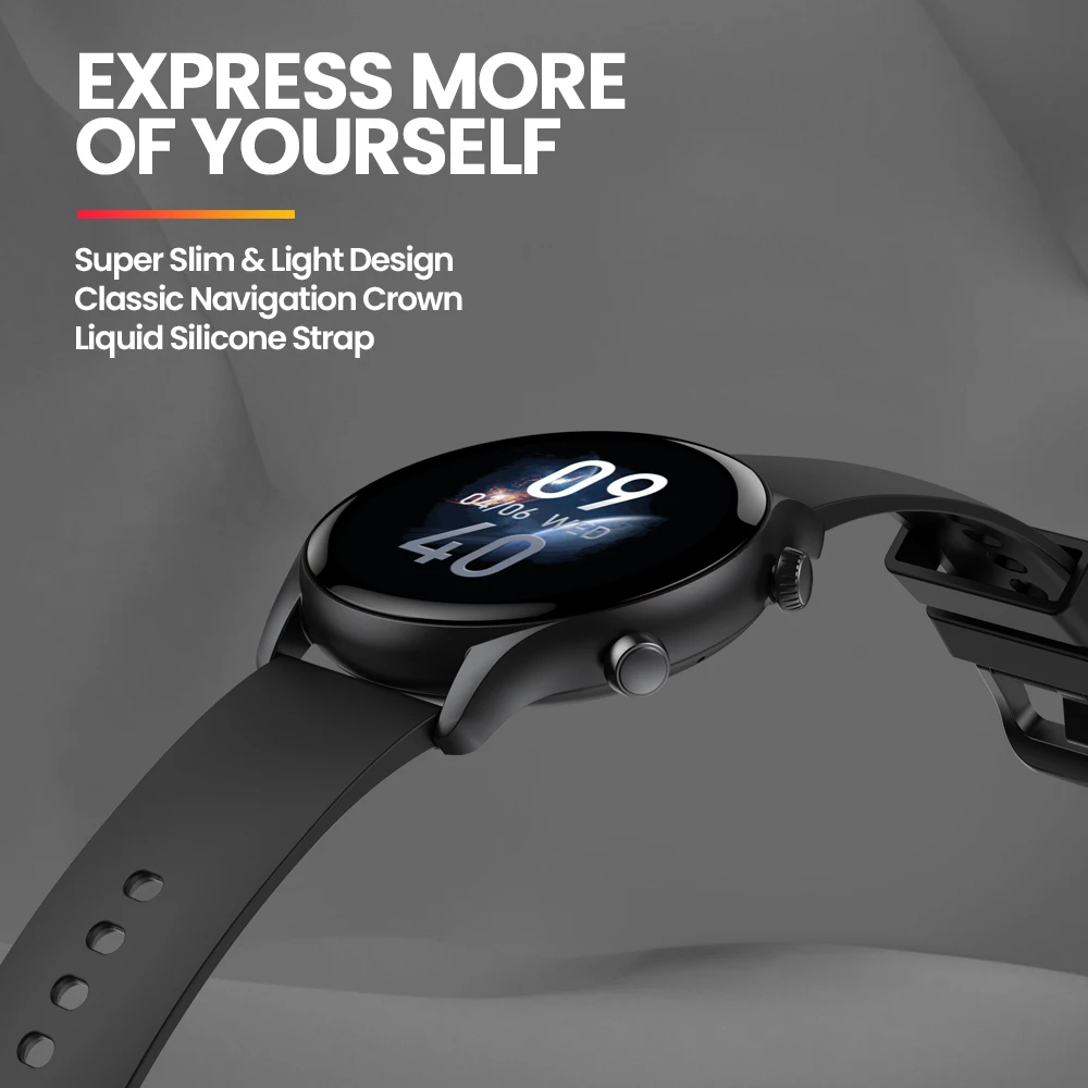 Zeblaze Btalk 3 Plus noire, design fin