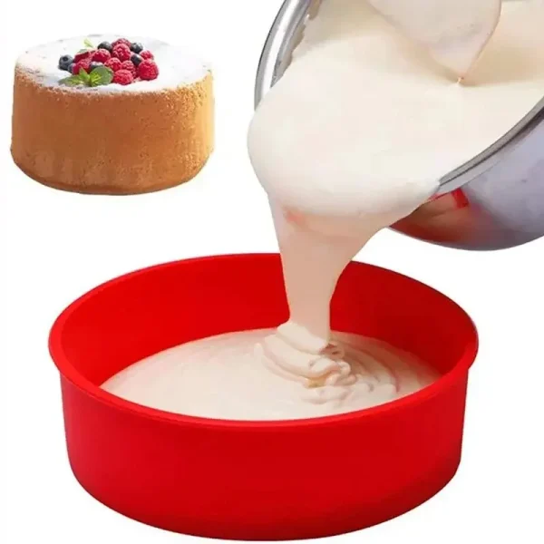 Moule à gâteau rond en silicone, 10, 15 ou 20 cm