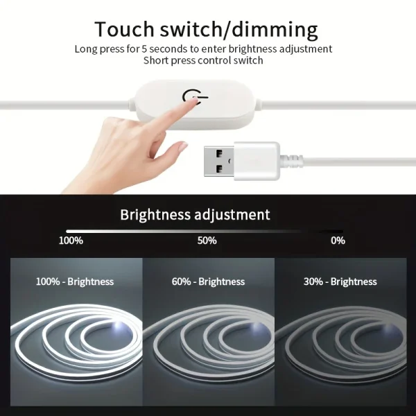 Interrupteur tactile et réglage de la luminosité