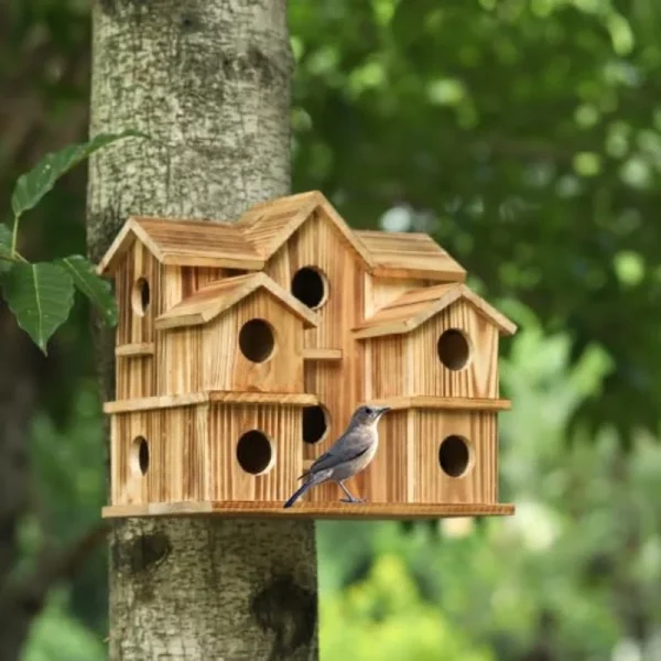 Nichoir village en bois à 5 logements