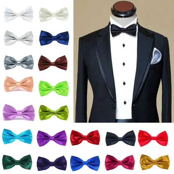 Nœud papillon pré-noué satin, 32 couleurs