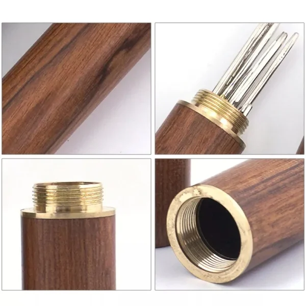 Outil WDT à aiguilles pour expresso, étui en bois