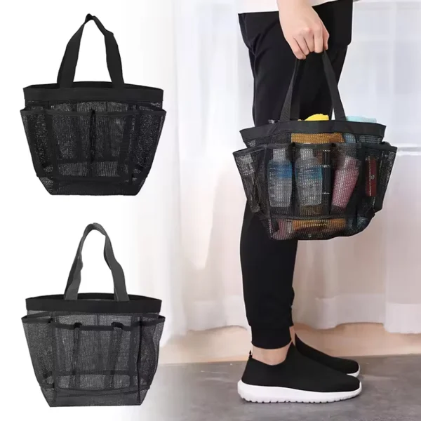 Panier de douche en filet à 8 poches