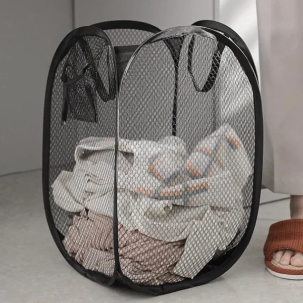 Panier à linge pliable en maille, 46 cm