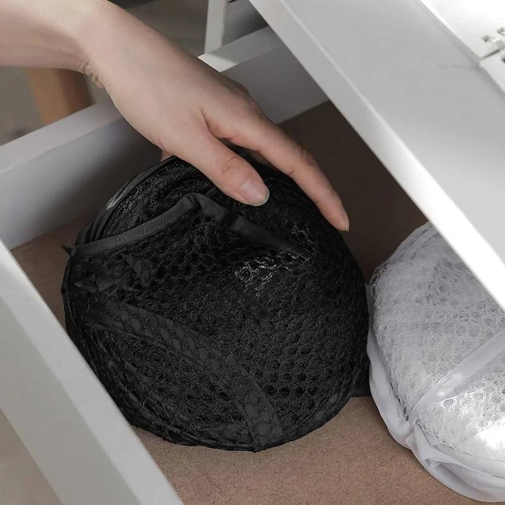 Panier replié dans un tiroir