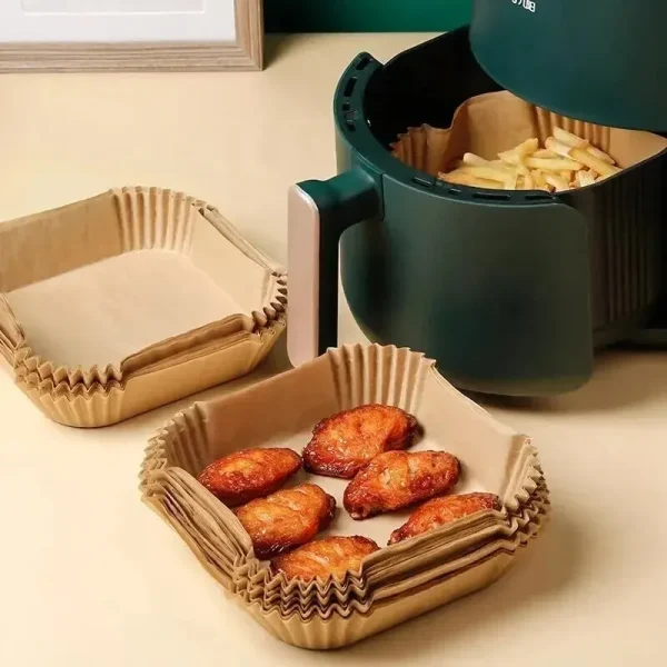 Papier cuisson pour friteuse à air, rond ou carré